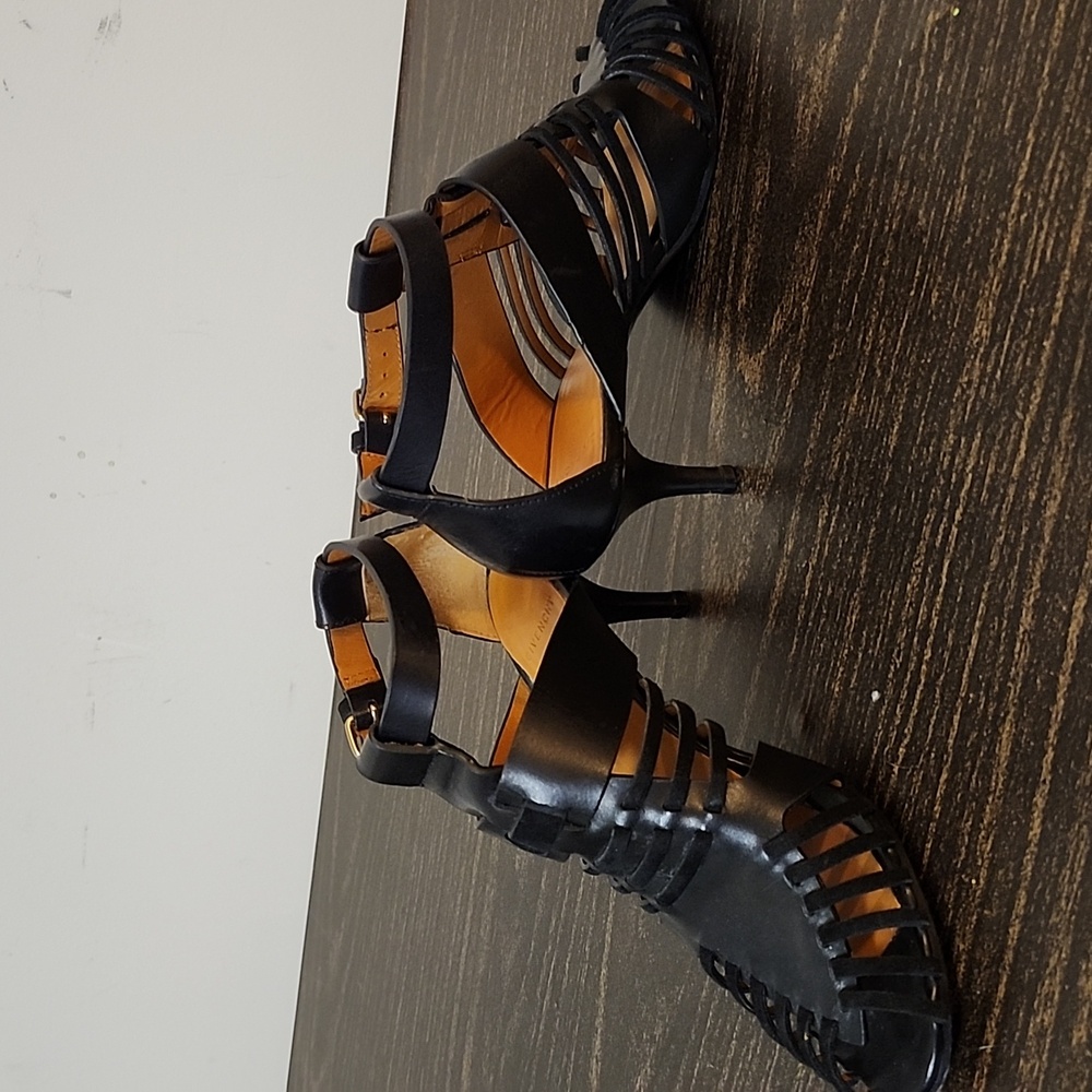 Givenchy Leather Woven Gladiator Kitten Heels Size 8.5 / 9 - Picture 7 of 11